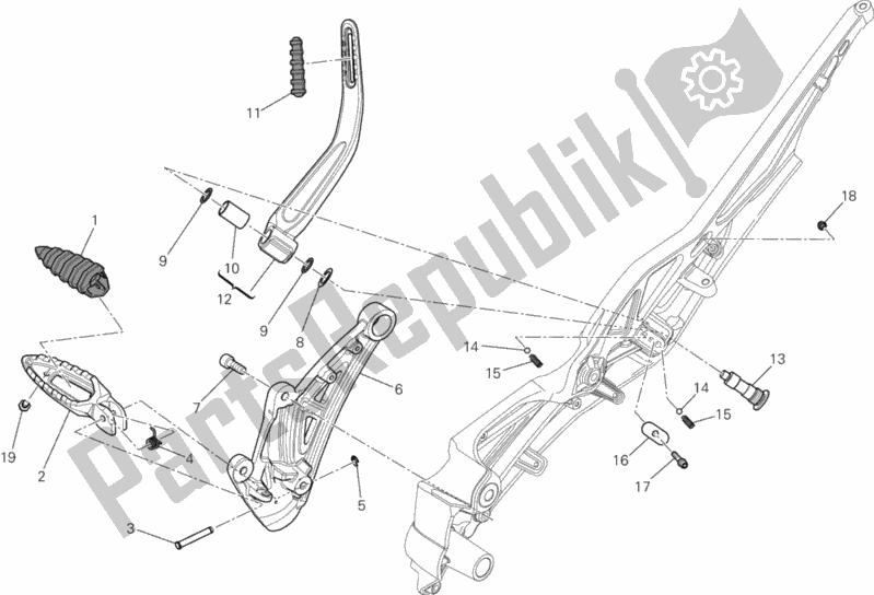 Toutes les pièces pour le Repose-pieds Droit du Ducati Diavel Carbon Thailand 1200 2014